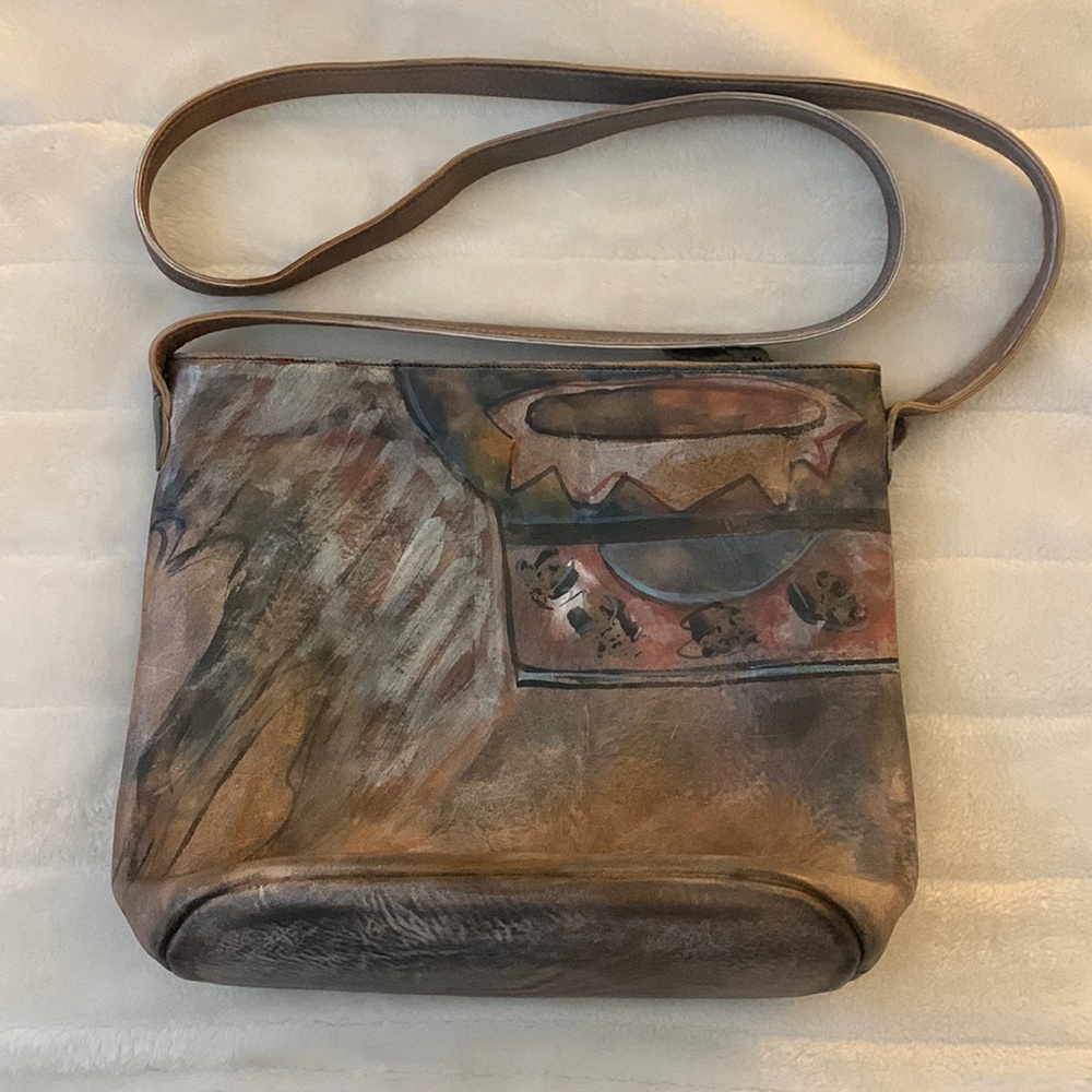 Jame yoo hand painted cross body purse